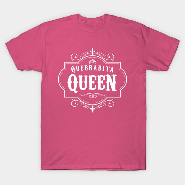 Quebradita queen - vintage white design T-Shirt by verde